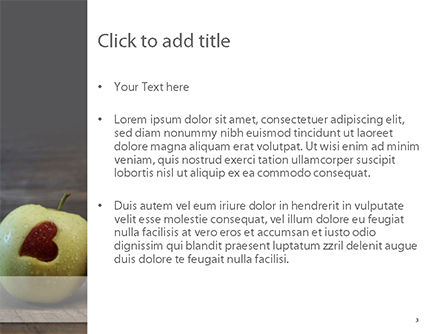 Modèle PowerPoint de pommes avec des coeurs, Diapositive 3, 15437, Food & Beverage — PoweredTemplate.com