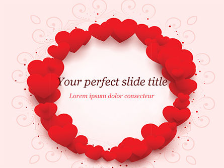 Circle of Hearts PowerPoint Template, Free PowerPoint Template, 15438, Holiday/Special Occasion — PoweredTemplate.com
