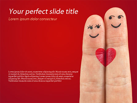 Fingers in Love PowerPoint Template, PowerPoint Template, 15439, Holiday/Special Occasion — PoweredTemplate.com