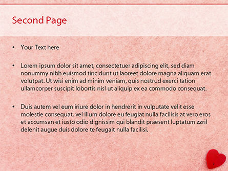 Hart Op Roze Achtergrond PowerPoint Template, Dia 2, 15442, Vakantie/Speciale Gelegenheden — PoweredTemplate.com