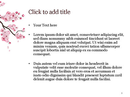Sakura PowerPoint Template, Dia 3, 15448, Natuur & Milieu — PoweredTemplate.com