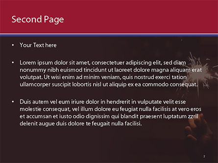 Wunderkerze und usa-flagge PowerPoint Vorlage, Folie 2, 15449, Amerika — PoweredTemplate.com