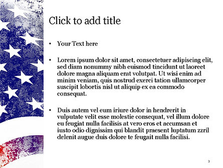 Aged USA Flag PowerPoint Template, Slide 3, 15450, America — PoweredTemplate.com