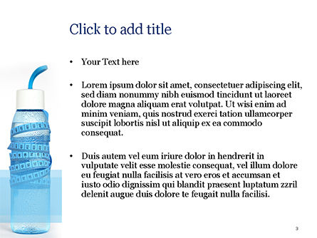 Plastic Bottle and Measuring Tape PowerPoint Template, Slide 3, 15451, Careers/Industry — PoweredTemplate.com