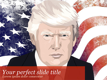 Trump PowerPoint Template, Free PowerPoint Template, 15454, America — PoweredTemplate.com