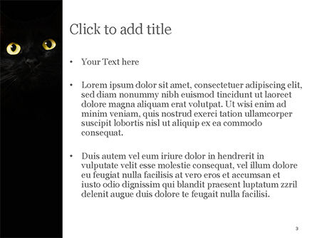 黑猫口鼻部PowerPoint模板, 幻灯片 3, 15459, 通用 — PoweredTemplate.com