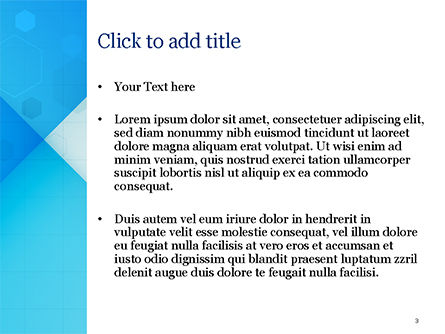 青い三角形と正方形の抽象化 - PowerPointテンプレート, スライド 3, 15463, 抽象／テクスチャ — PoweredTemplate.com