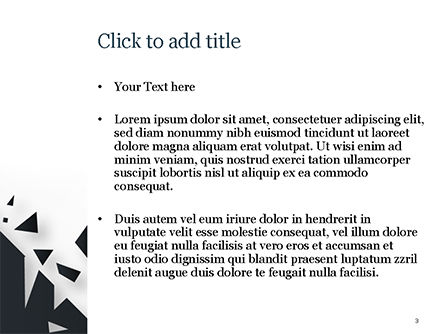 Modelo do PowerPoint - vidro preto quebrado abstrato, Deslizar 3, 15467, Abstrato/Texturas — PoweredTemplate.com