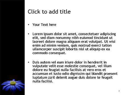 Blue Flower PowerPoint Template, Slide 3, 15489, Nature & Environment — PoweredTemplate.com