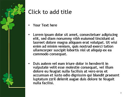Frame with Irish Theme PowerPoint Template, Slide 3, 15495, Abstract/Textures — PoweredTemplate.com