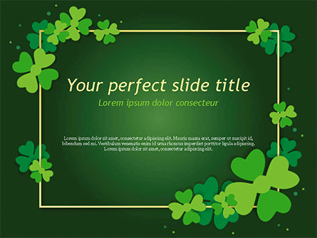 Plantilla de PowerPoint - marco con tema irlandés, Plantilla de PowerPoint, 15495, Abstracto / Texturas — PoweredTemplate.com