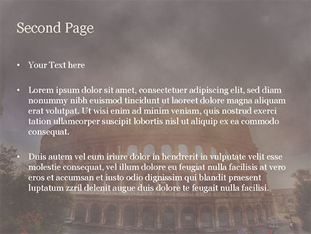 The Ancient Roman Colosseum PowerPoint Template, Slide 2, 15508, Construction — PoweredTemplate.com