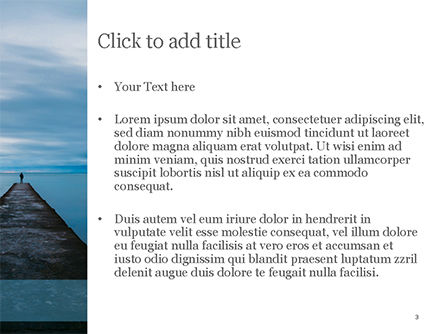 Man on the Pier PowerPoint Template, Slide 3, 15516, Nature & Environment — PoweredTemplate.com
