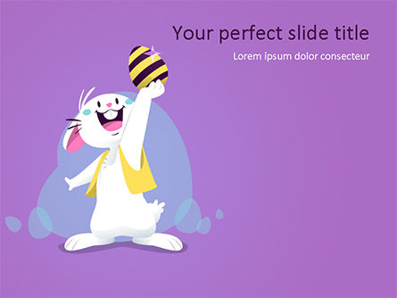 Funny Easter Bunny PowerPoint Template, Backgrounds | 15527 |  