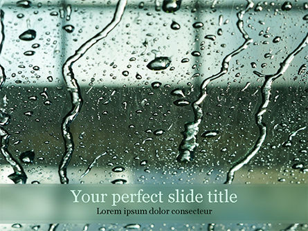 Water Drops on Car Glass PowerPoint Template, Free PowerPoint Template, 15535, Careers/Industry — PoweredTemplate.com