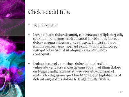 色のついた煙 - PowerPointテンプレート, スライド 3, 15539, 抽象／テクスチャ — PoweredTemplate.com