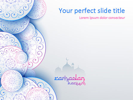 Islamic Greeting Card PowerPoint Template, PowerPoint Template, 15548, Holiday/Special Occasion — PoweredTemplate.com