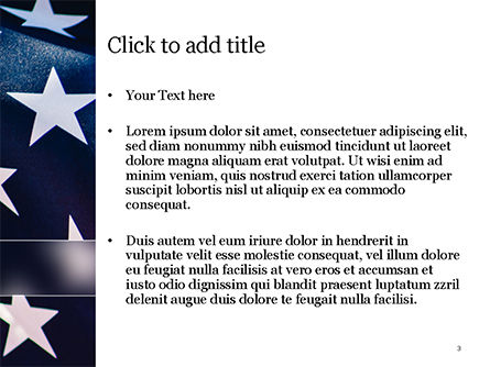 Closeup Photo of USA Flag PowerPoint Template, Slide 3, 15566, Flags/International — PoweredTemplate.com