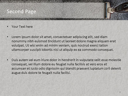 Bovenaanzicht Van Tapijt En Stofzuigerborstel PowerPoint Template, Dia 2, 15575, Carrière/Industrie — PoweredTemplate.com
