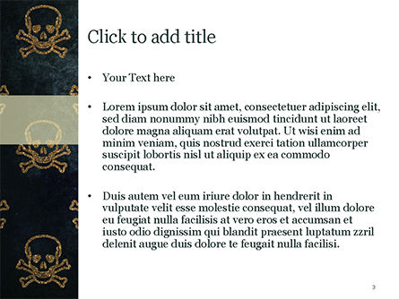 Skull Background PowerPoint Template, Slide 3, 15578, Abstract/Textures — PoweredTemplate.com