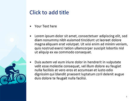 Mountain Travel on Bicycle PowerPoint Template, Slide 3, 15582, Sports — PoweredTemplate.com