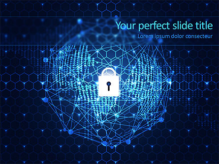 Global Information Security Concept PowerPoint Template, PowerPoint Template, 15589, Technology and Science — PoweredTemplate.com