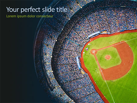 Baseball Stadium PowerPoint Template, 15596, Sports — PoweredTemplate.com