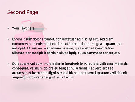 Pink Suitcase PowerPoint Template, Slide 2, 15597, Careers/Industry — PoweredTemplate.com