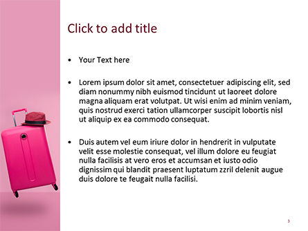Modèle PowerPoint de valise rose, Diapositive 3, 15597, Carrière / Industrie — PoweredTemplate.com