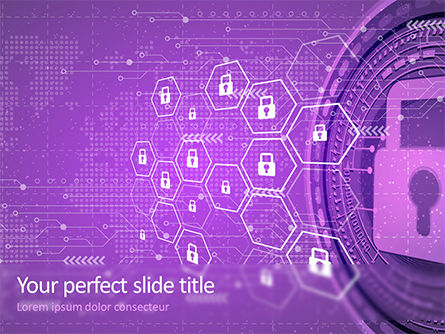 Information Security and Control PowerPoint Template, PowerPoint Template, 15600, Technology and Science — PoweredTemplate.com