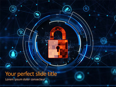 Information Security and Control Concept PowerPoint Template, PowerPoint Template, 15606, Technology and Science — PoweredTemplate.com