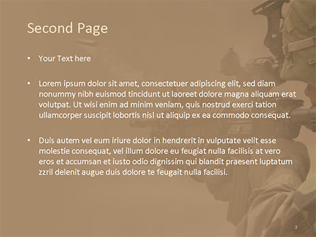 Shot from Automatic Weapon PowerPoint Template, Slide 2, 15607, Military — PoweredTemplate.com