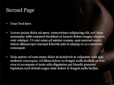 Sexy weibliche nackte beine in der dunkelheit PowerPoint Vorlage, Folie 2, 15609, Menschen — PoweredTemplate.com