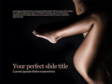 Sexy Female Nude Legs in Darkness PowerPoint Template, PowerPoint Template, 15609, People — PoweredTemplate.com