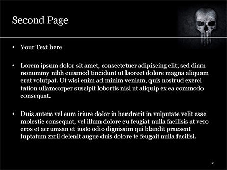 Punisher Schedel PowerPoint Template, Dia 2, 15615, Militair — PoweredTemplate.com