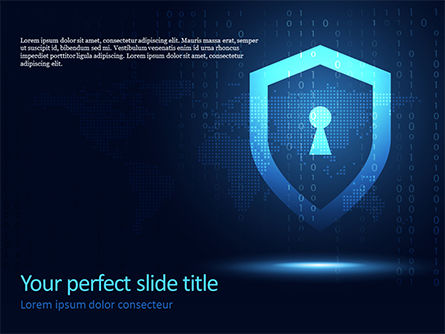 Global Data Security PowerPoint Template, PowerPoint Template, 15616, Technology and Science — PoweredTemplate.com