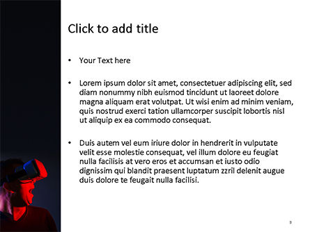 Modello PowerPoint - Ragazzo eccitato usando un auricolare vr, Slide 3, 15622, Tecnologia e Scienza — PoweredTemplate.com