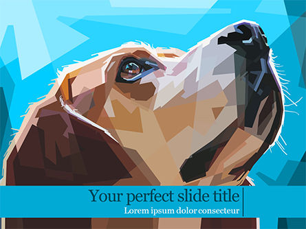 Stylized Portrait of Dog PowerPoint Template, PowerPoint Template, 15623, General — PoweredTemplate.com