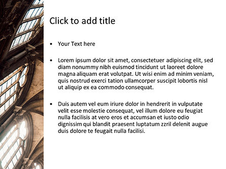 Medieval Cathedral Ceiling PowerPoint Template, Slide 3, 15629, Construction — PoweredTemplate.com