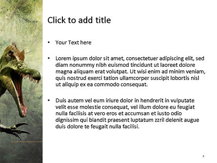 파워포인트 템플릿 - 스피노 사우루스, 슬라이드 3, 15630, 3D — PoweredTemplate.com