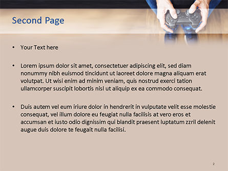 파워포인트 템플릿 - 게임 패드, 슬라이드 2, 15642, 직업/산업 — PoweredTemplate.com