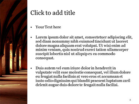Gothic Hall PowerPoint Template, Slide 3, 15657, Construction — PoweredTemplate.com
