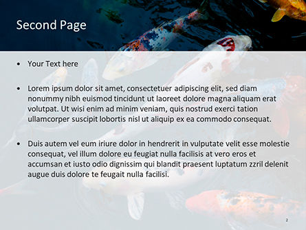 鯉魚 - PowerPointテンプレート, スライド 2, 15665, 自然＆環境 — PoweredTemplate.com