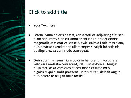 Modèle PowerPoint de feuilles de palmier, Diapositive 3, 15667, Nature / Environnement — PoweredTemplate.com