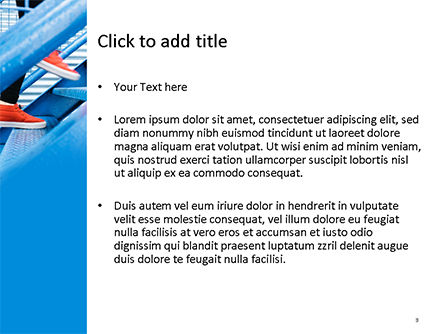 Plantilla de PowerPoint - persona subiendo escaleras azules, Diapositiva 3, 15676, Conceptos de negocio — PoweredTemplate.com