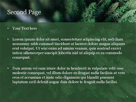 Templat PowerPoint Terbang Di Atas Jalur Hutan Terpencil, Slide 2, 15677, Alam & Lingkungan — PoweredTemplate.com