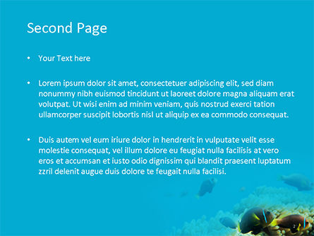 Modèle PowerPoint de photo sous-marine du récif de corail, Diapositive 2, 15685, Nature / Environnement — PoweredTemplate.com