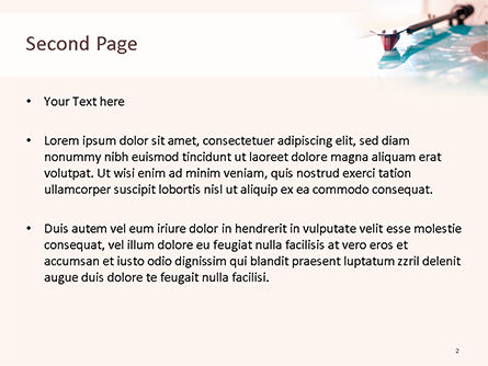 Templat PowerPoint Stylus Pemutar Vinil Pada Disk Yang Berputar, Slide 2, 15686, Art & Entertainment — PoweredTemplate.com