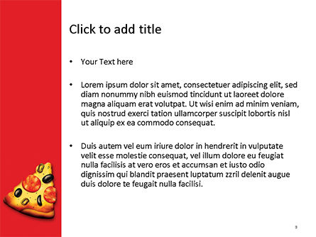 Modelo do PowerPoint - fatia de pizza, Deslizar 3, 15687, Food & Beverage — PoweredTemplate.com