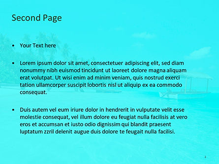 파워포인트 템플릿 - 몰디브, 슬라이드 2, 15695, 자연 및 환경 — PoweredTemplate.com